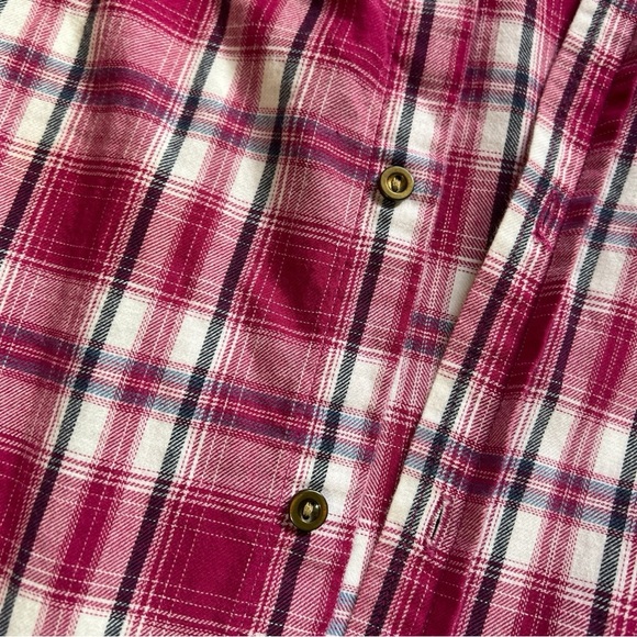 Laura Scott Pink Plaid Flannel Button Down - Picture 7 of 11